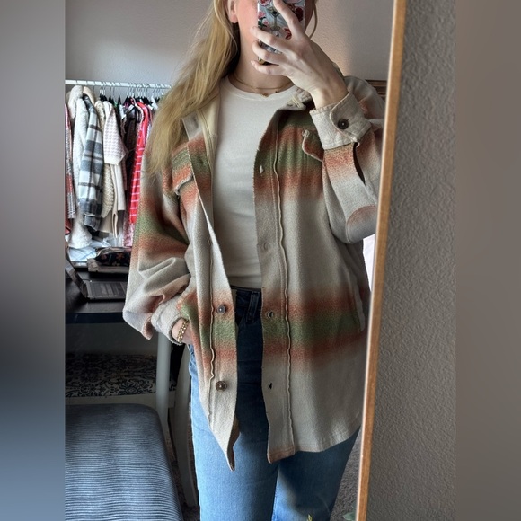 FREE PEOPLE WOMEN'S OMBRE SERAPE PRINT RUBY JACKET - Picture 10 of 10